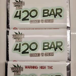 420 THC Cookies 'N Cream Bars