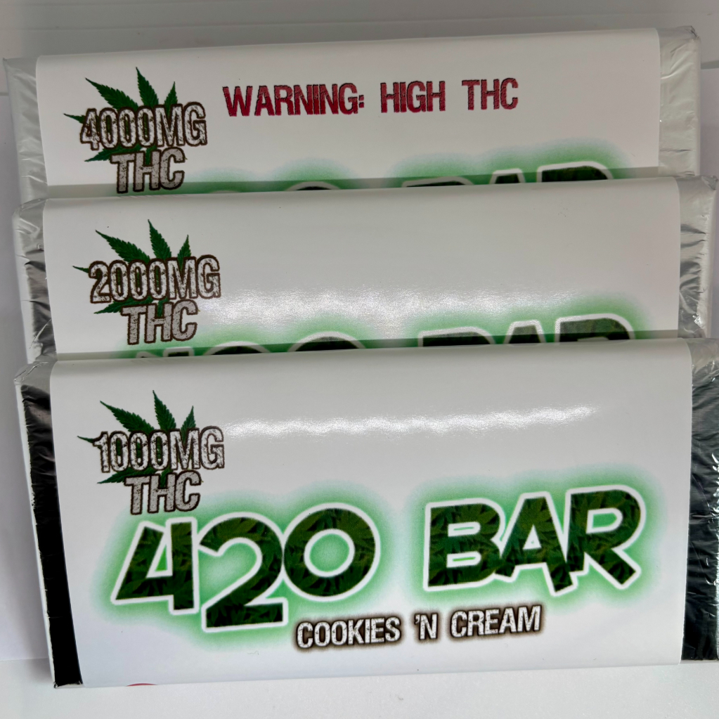 420 THC Cookies 'N Cream Bars